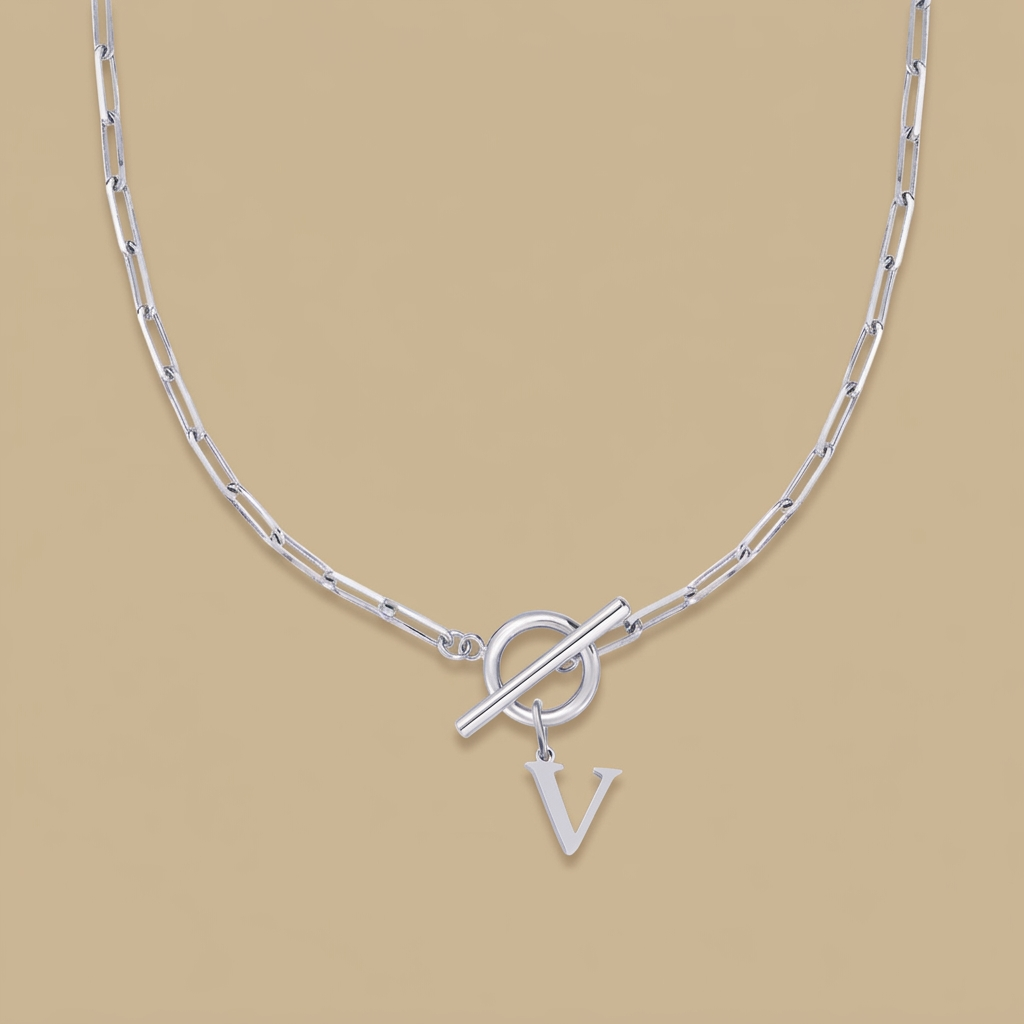 Necklace with Initial Pendant