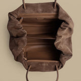 Tote Bag with Brushed Leather