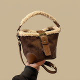 Crossbody Bag with Plush Handle