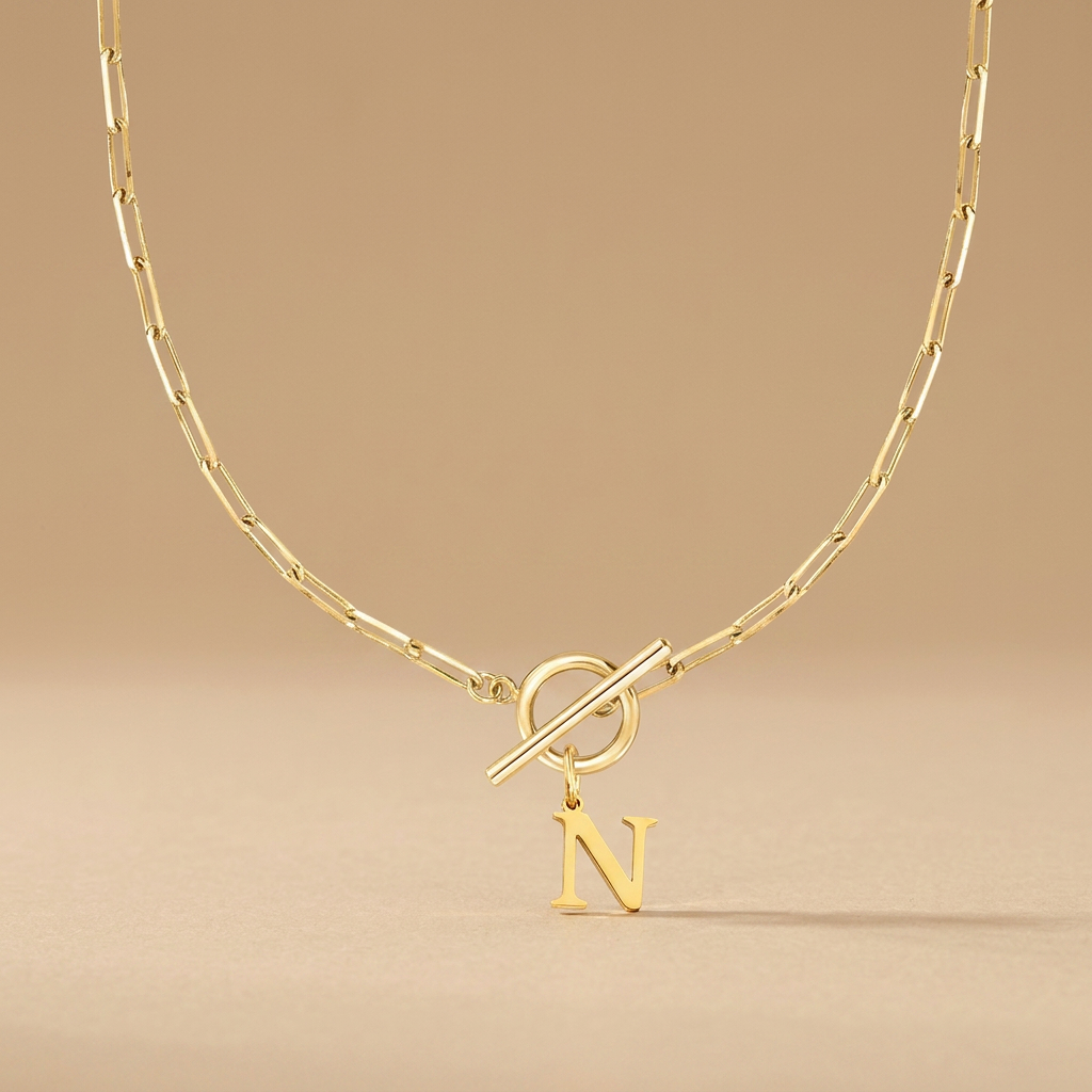 Necklace with Initial Pendant