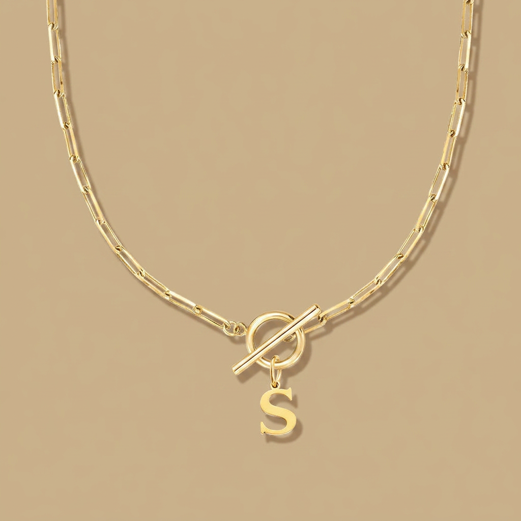 Necklace with Initial Pendant