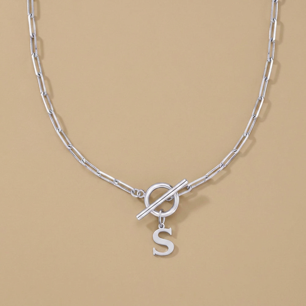 Necklace with Initial Pendant