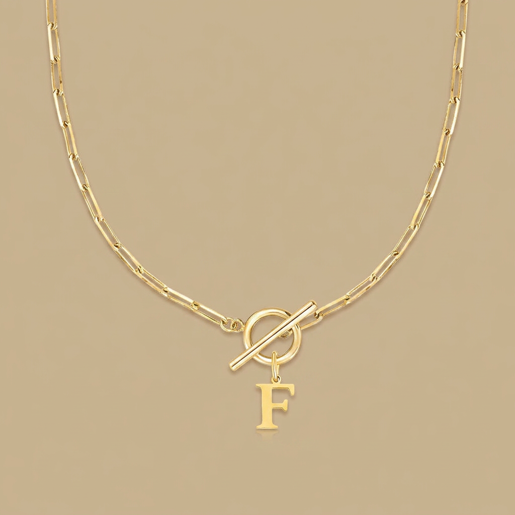 Necklace with Initial Pendant