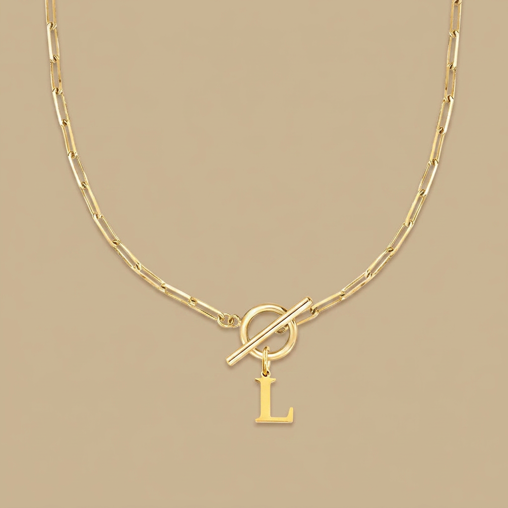 Necklace with Initial Pendant