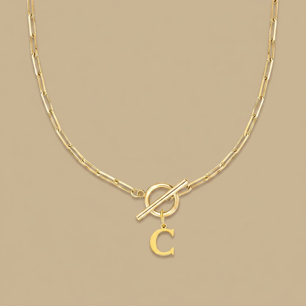 Necklace with Initial Pendant