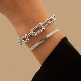 Bracelet Set with Chain Lock