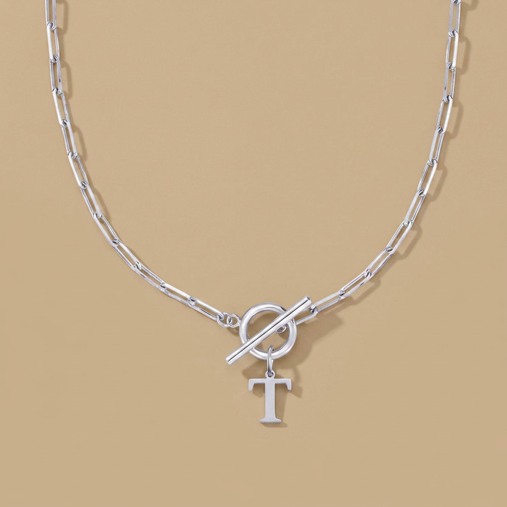 Necklace with Initial Pendant