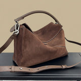 Tote Bag with Suede Finish