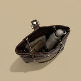 Shoulder Bag with Quilted Chain