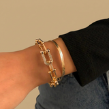 Bracelet Set with Chain Lock