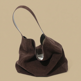 Hobo Bag with Suede Finish