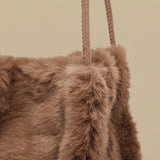 Tote Bag with Plush Texture
