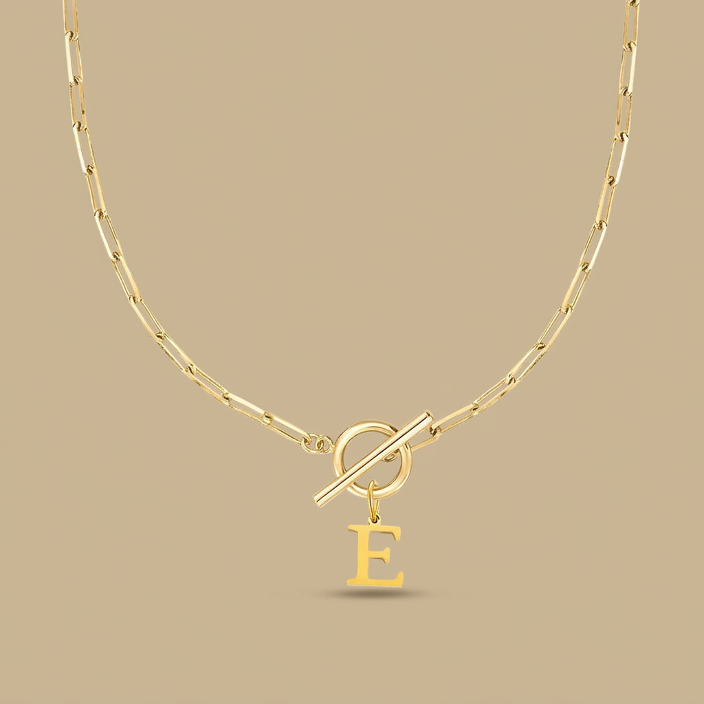 Necklace with Initial Pendant