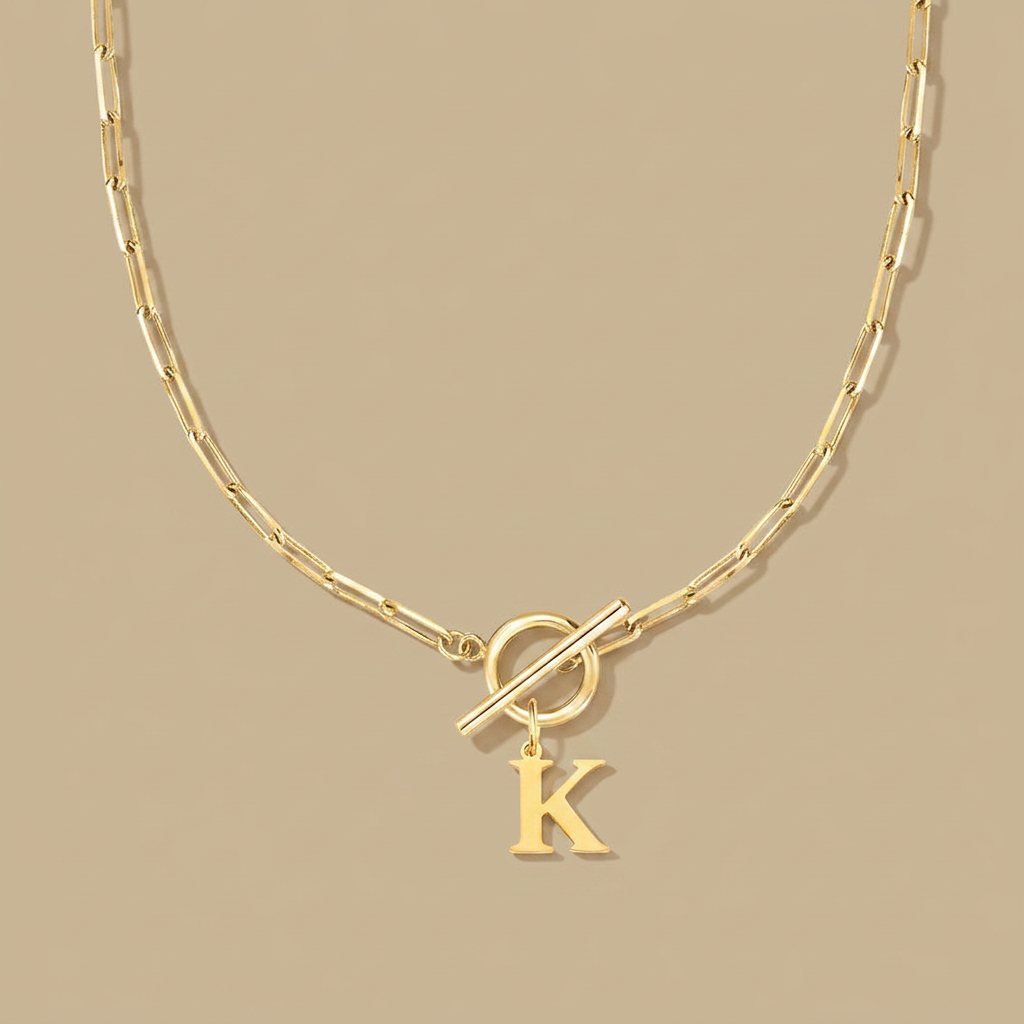 Necklace with Initial Pendant