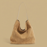 Hobo Bag with Suede Finish