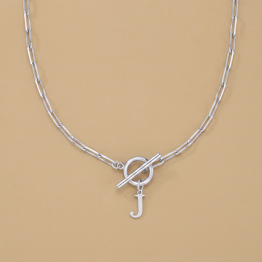 Necklace with Initial Pendant