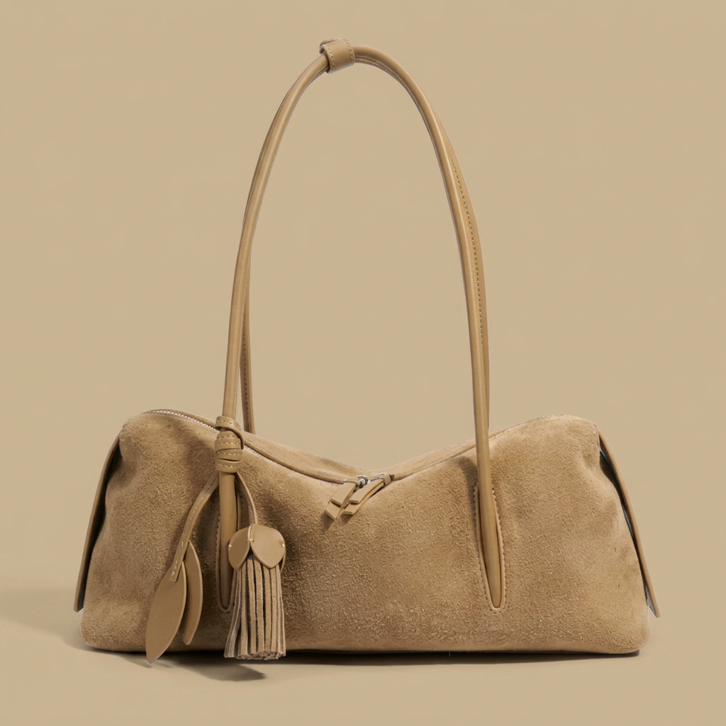 Shoulder Bag with Tassel Accent