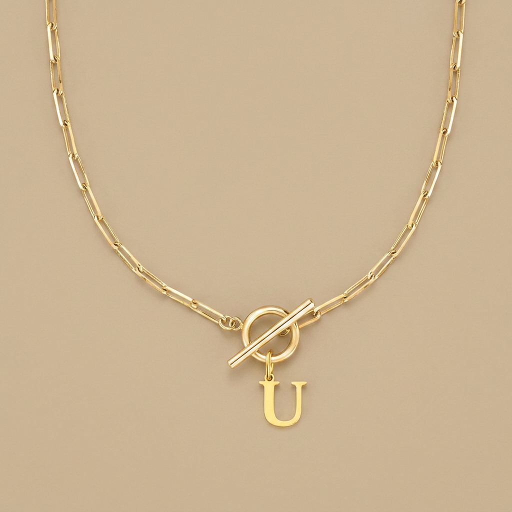 Necklace with Initial Pendant