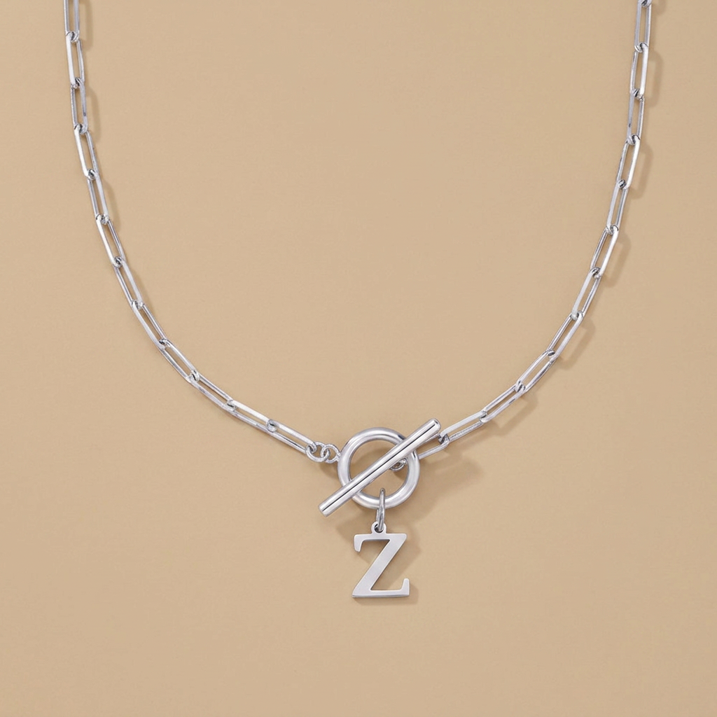 Necklace with Initial Pendant