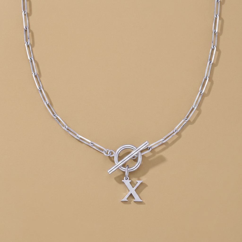 Necklace with Initial Pendant