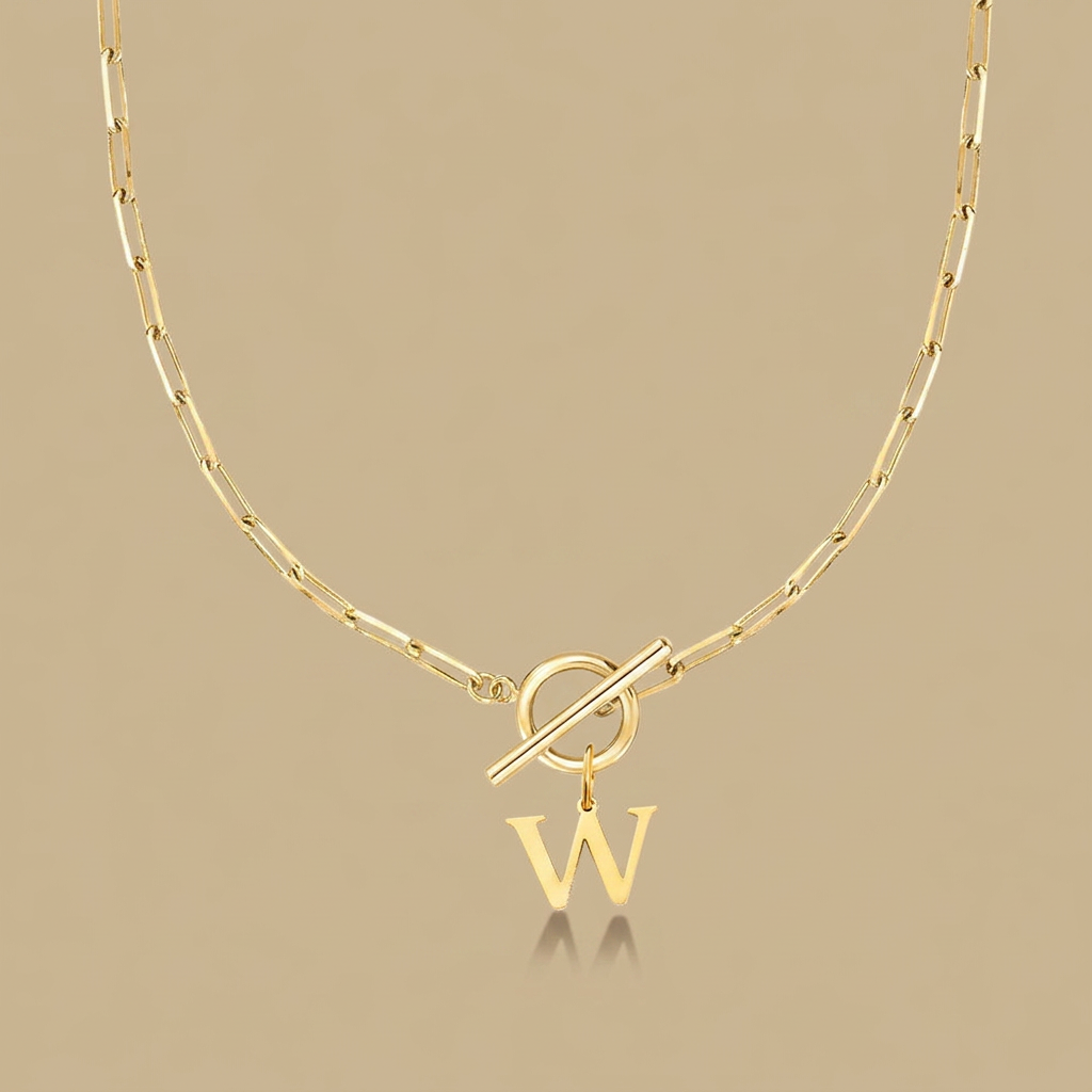 Necklace with Initial Pendant