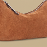 Shoulder Bag with Suede Finish