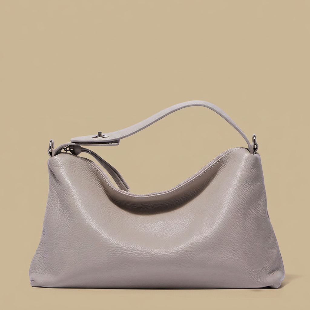 Genuine Suede Leather Tote Shoulder Bag