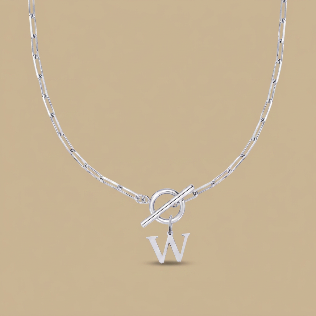 Necklace with Initial Pendant
