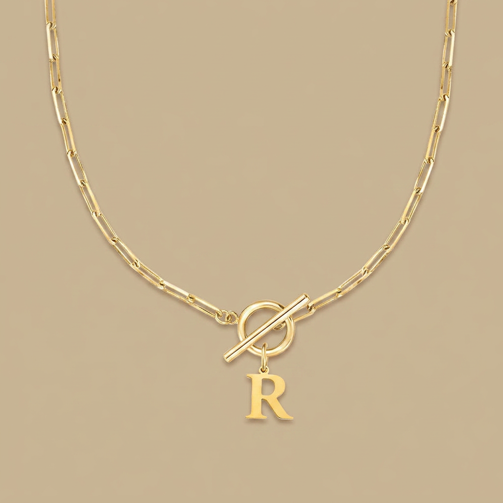 Necklace with Initial Pendant
