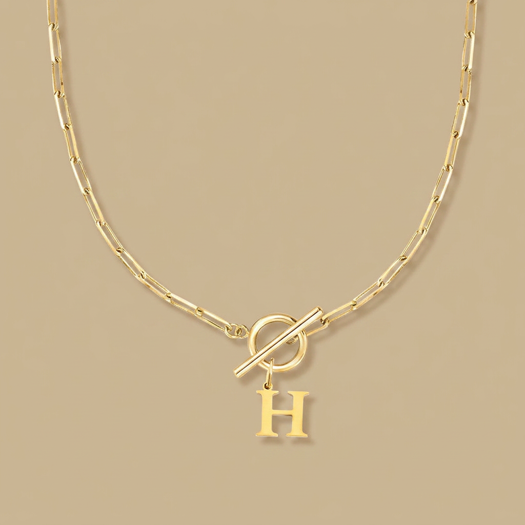 Necklace with Initial Pendant
