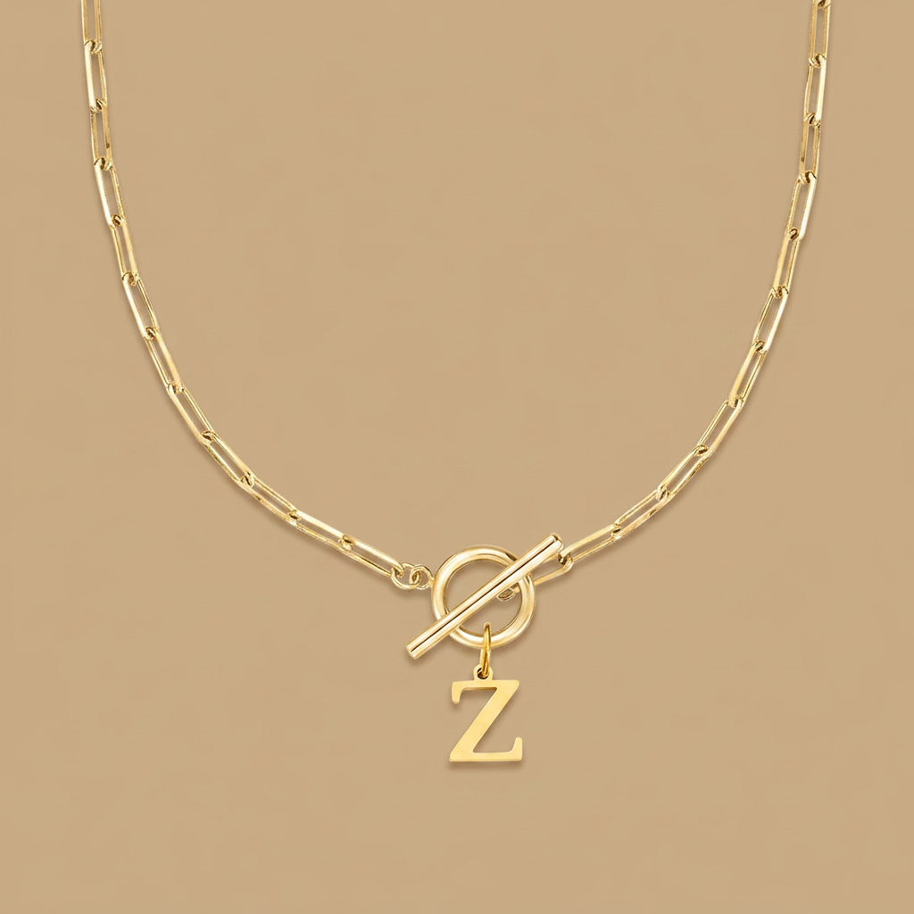 Necklace with Initial Pendant