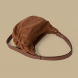 Hobo Bag with Suede Texture