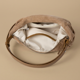 Hobo Bag with Suede Texture