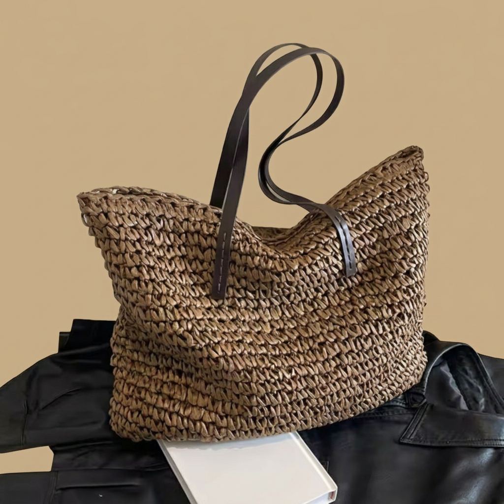 Tote Bag with Woven Texture