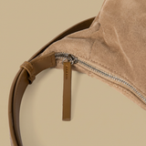 Hobo Bag with Suede Texture