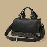Shoulder Bag with Leopard Detail