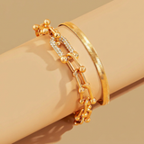 Bracelet Set with Chain Lock