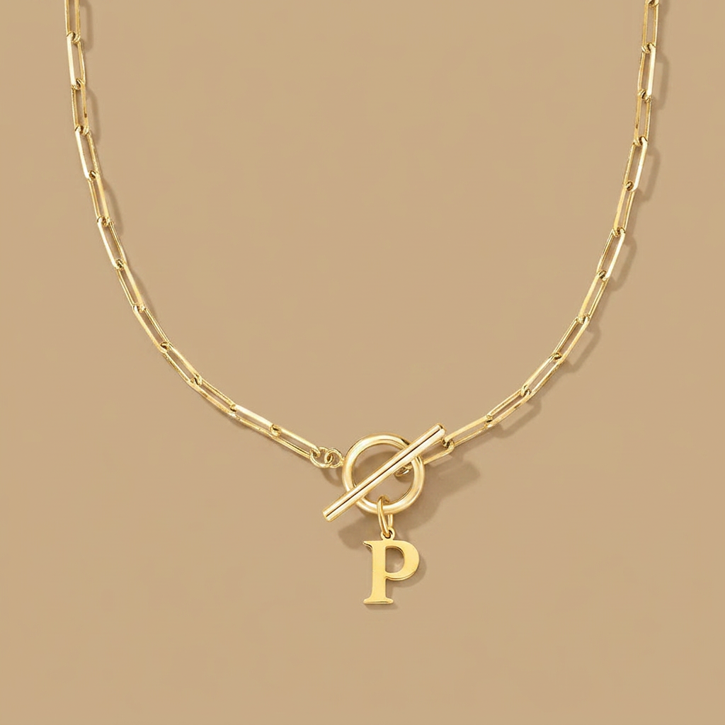 Necklace with Initial Pendant
