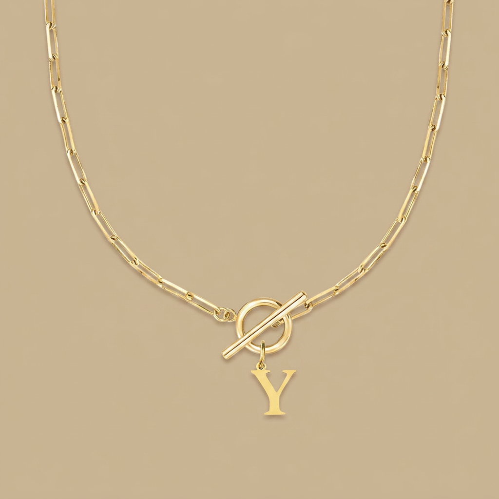 Necklace with Initial Pendant