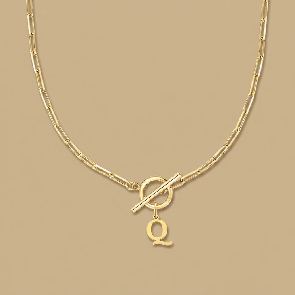 Necklace with Initial Pendant