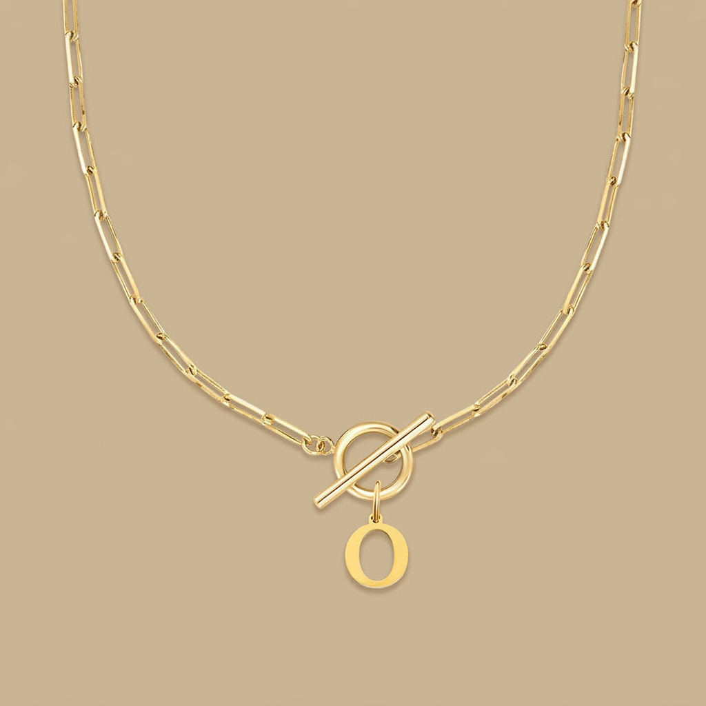 Necklace with Initial Pendant