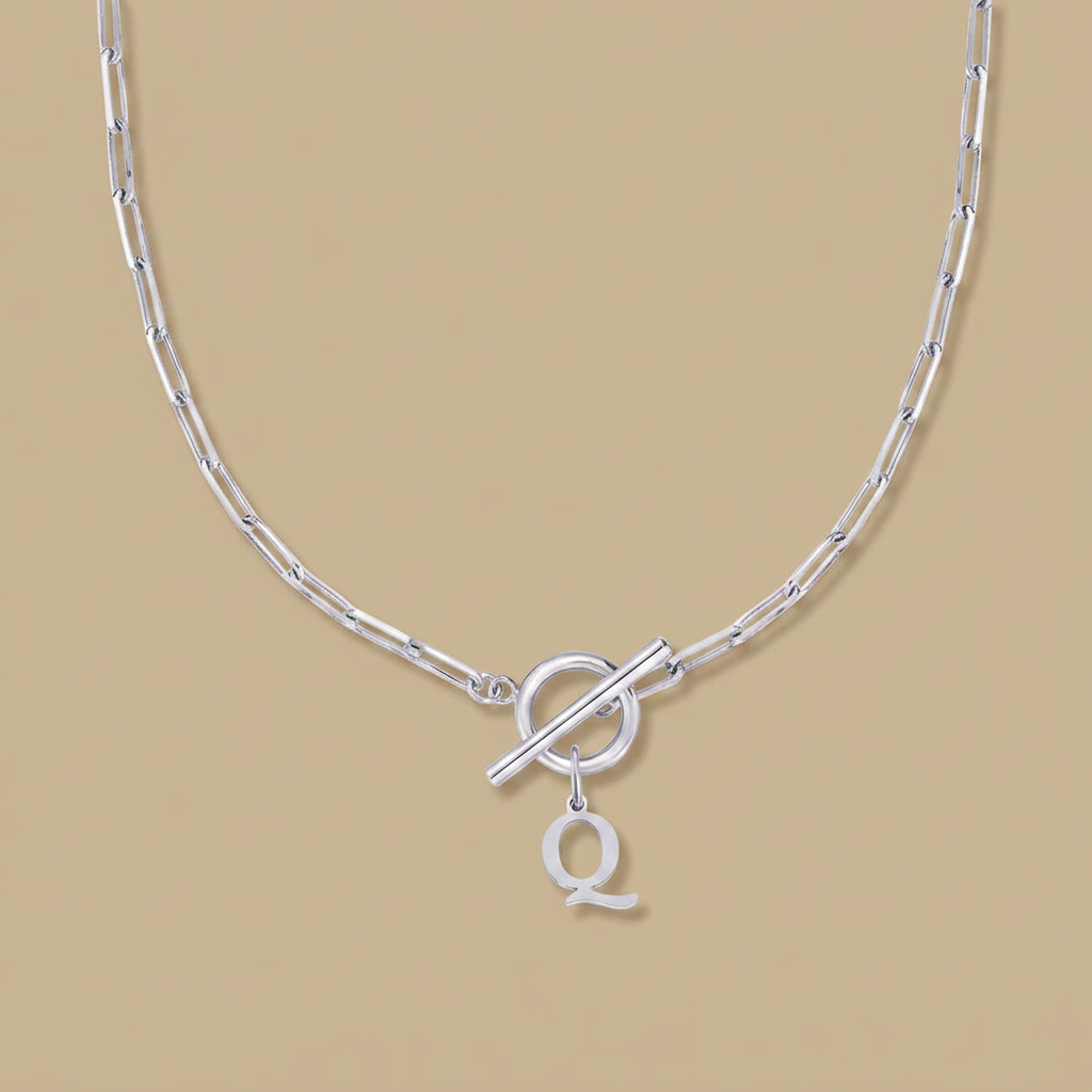 Necklace with Initial Pendant