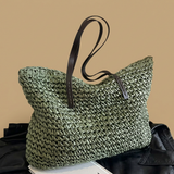 Tote Bag with Woven Texture