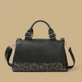 Shoulder Bag with Leopard Detail