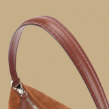 Shoulder Bag with Suede Finish