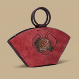 Shoulder Bag with Floral Applique