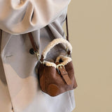 Crossbody Bag with Plush Handle