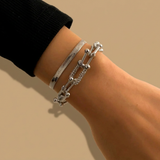 Bracelet Set with Chain Lock