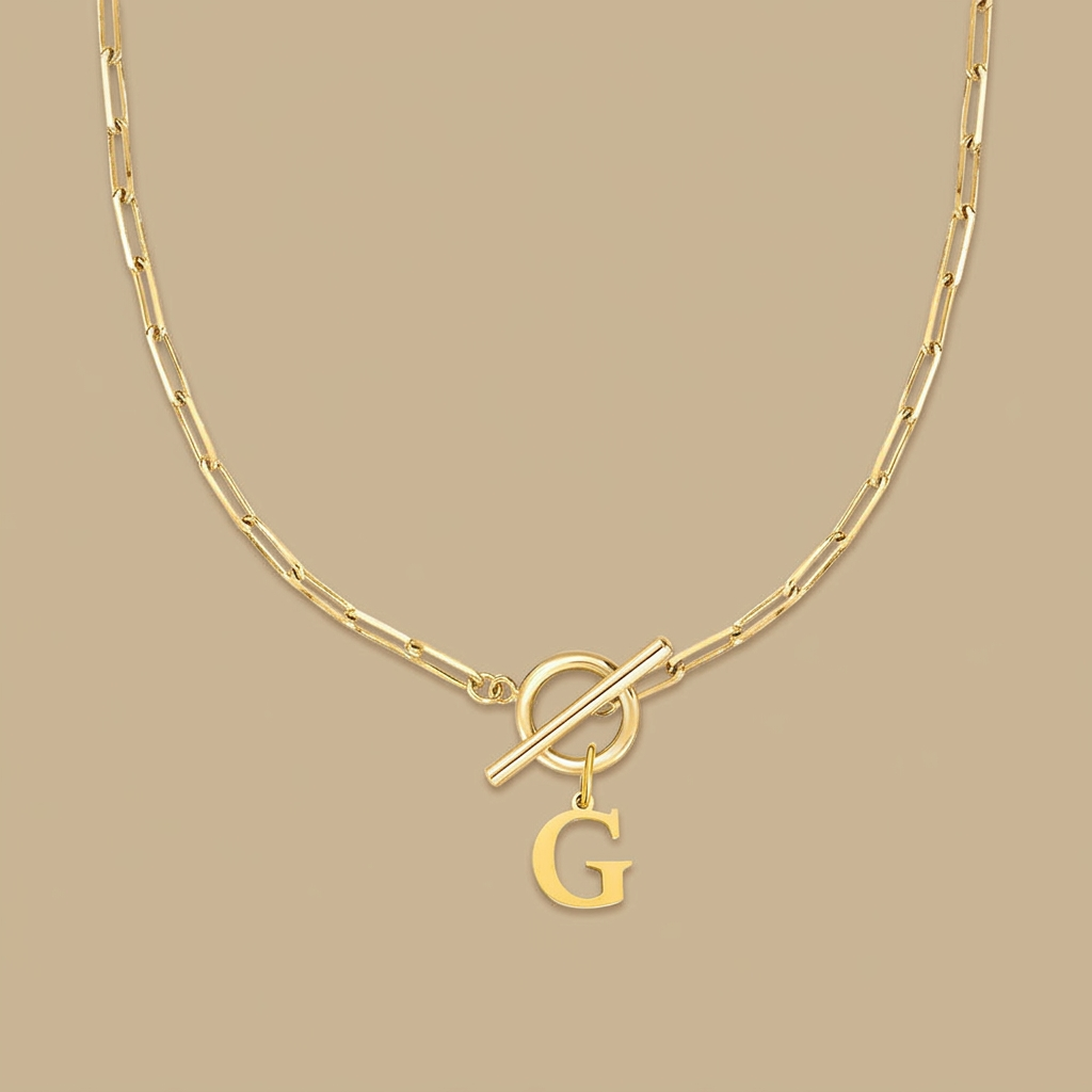 Necklace with Initial Pendant
