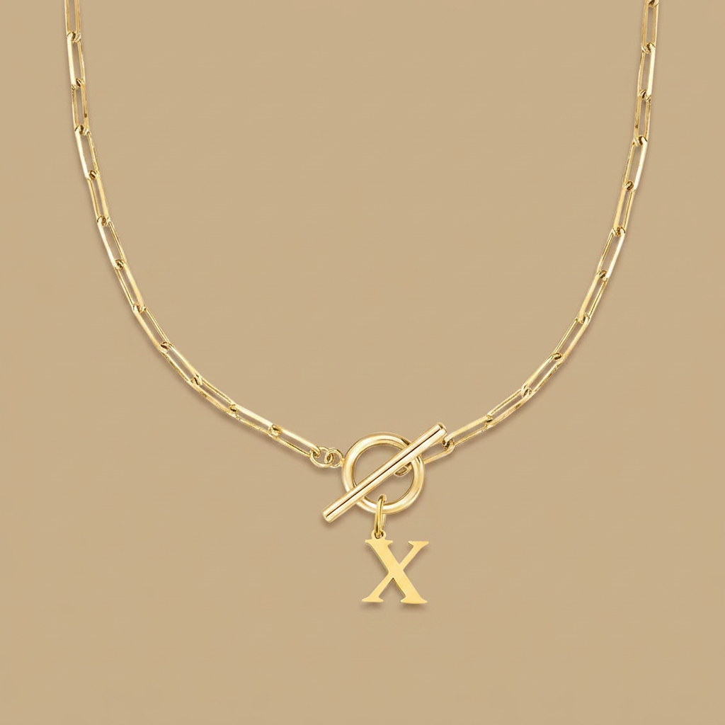 Necklace with Initial Pendant